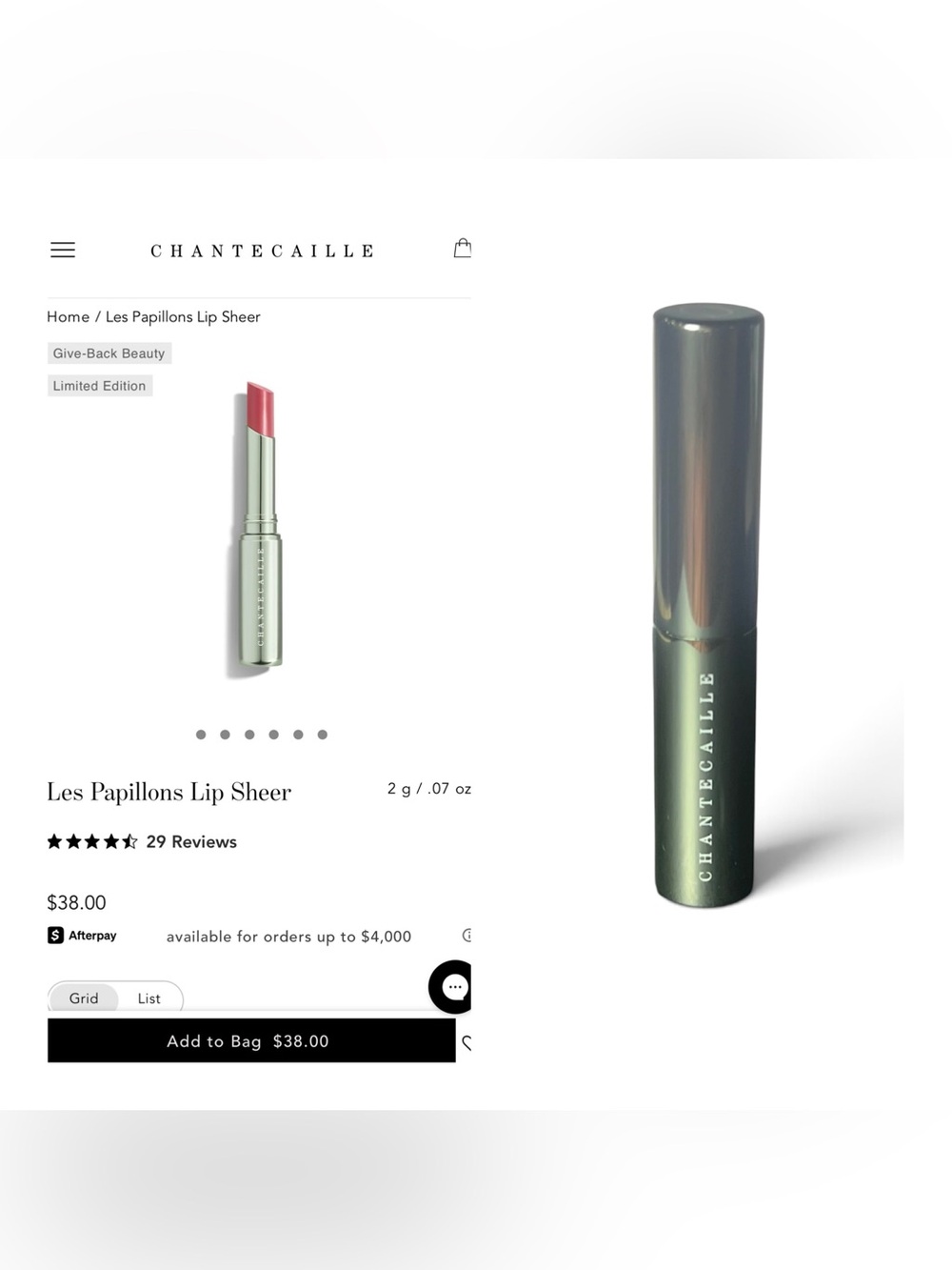 Chantecaille Les Papillons Lip Sheer in Ringlet